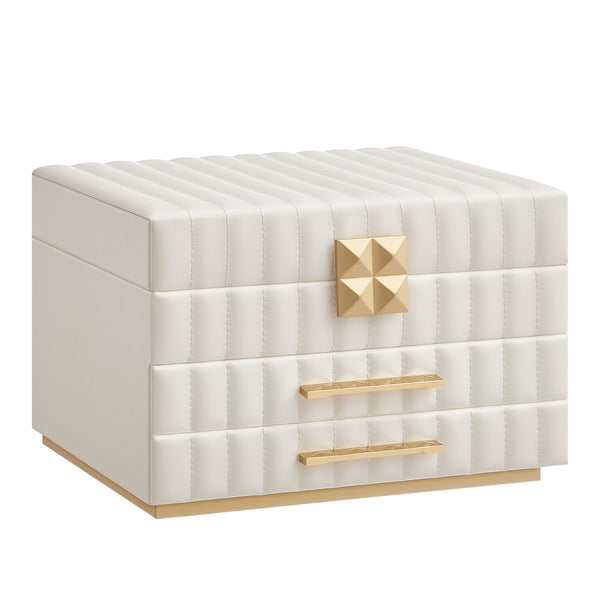 SONGMICS HOME ANAH Kollektion - Schmuckkästchen mit Spiegel 3 Ebenen B34JBC183W01