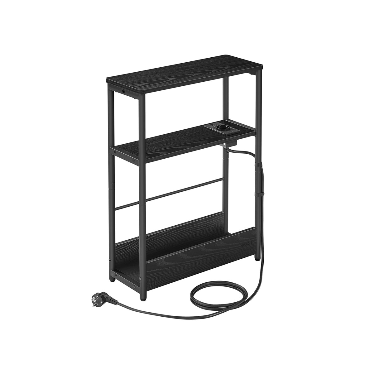 SoBuy Nachtkastje Bijzettafel Sofa Bijzettafel Salontafel met Lade voor Woonkamer, Slaapkamer of Kantoor 20x35x60cm, Zwart, FBT111-SCH