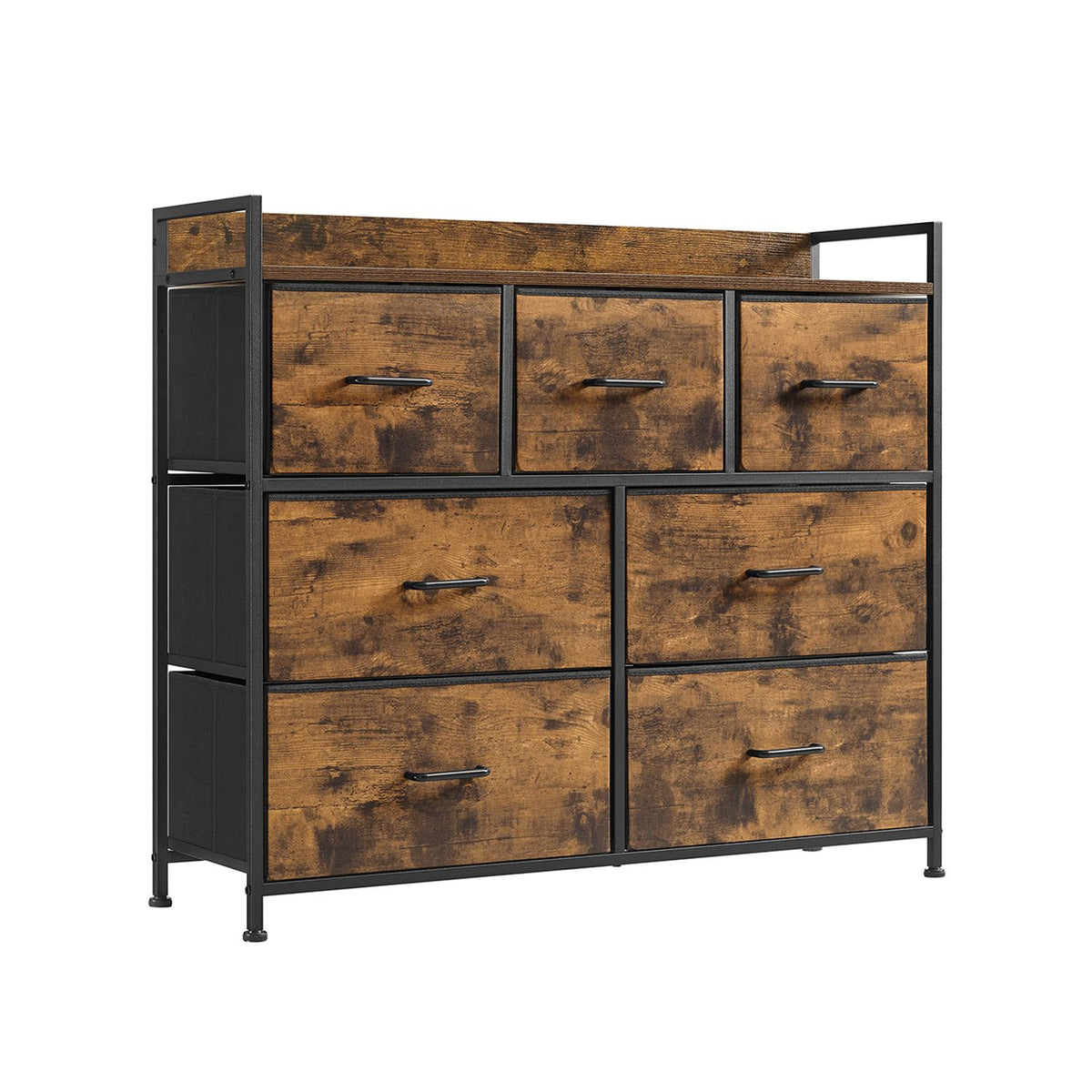 SONGMICS Industrie-Design Kommode mit 7 Stoffschubladen | SONGMICS HOME