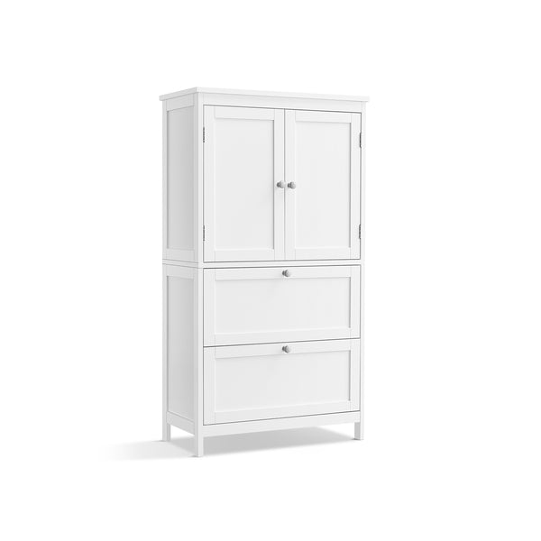 Badezimmerschrank 30 x 60 x 110 cm mit 2 Türen und 2 Schubladen