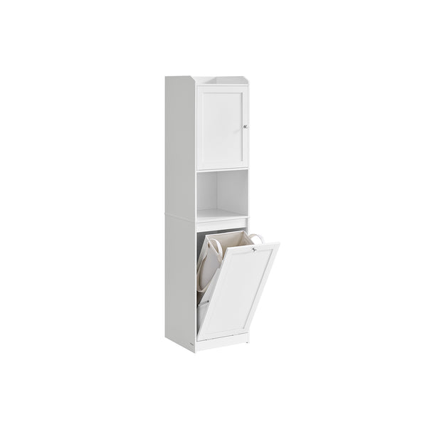 Badezimmerschrank mit Wäschekorb 40 x 40 x 170 cm