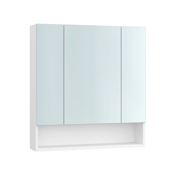 Badezimmerschrank mit 3 Türen 16,5 x 70 x 75 cm wolkenweiß