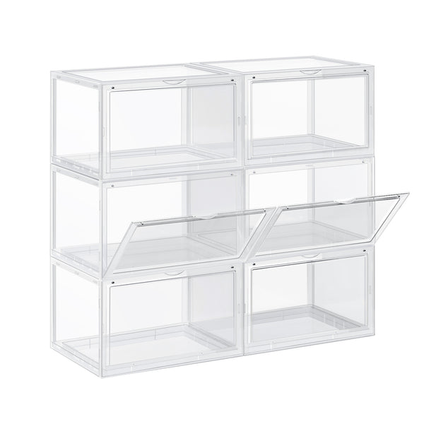Schuhboxen 6 Stk bis Größe 46 Transparent