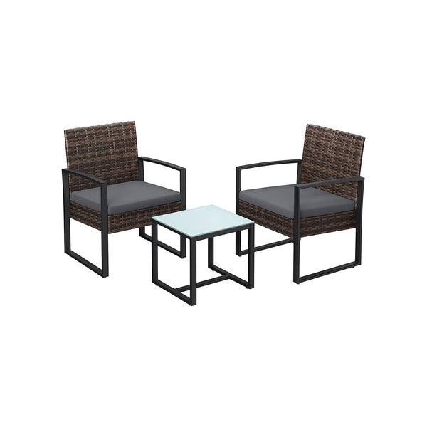 Gartenmöbel-Set in Rattanoptik 3-teilig