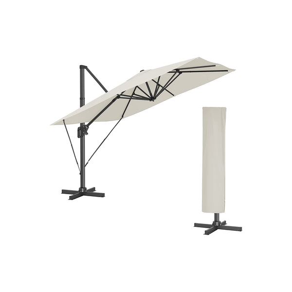 Sonnenschirm Neigungswinkel verstellbar beige