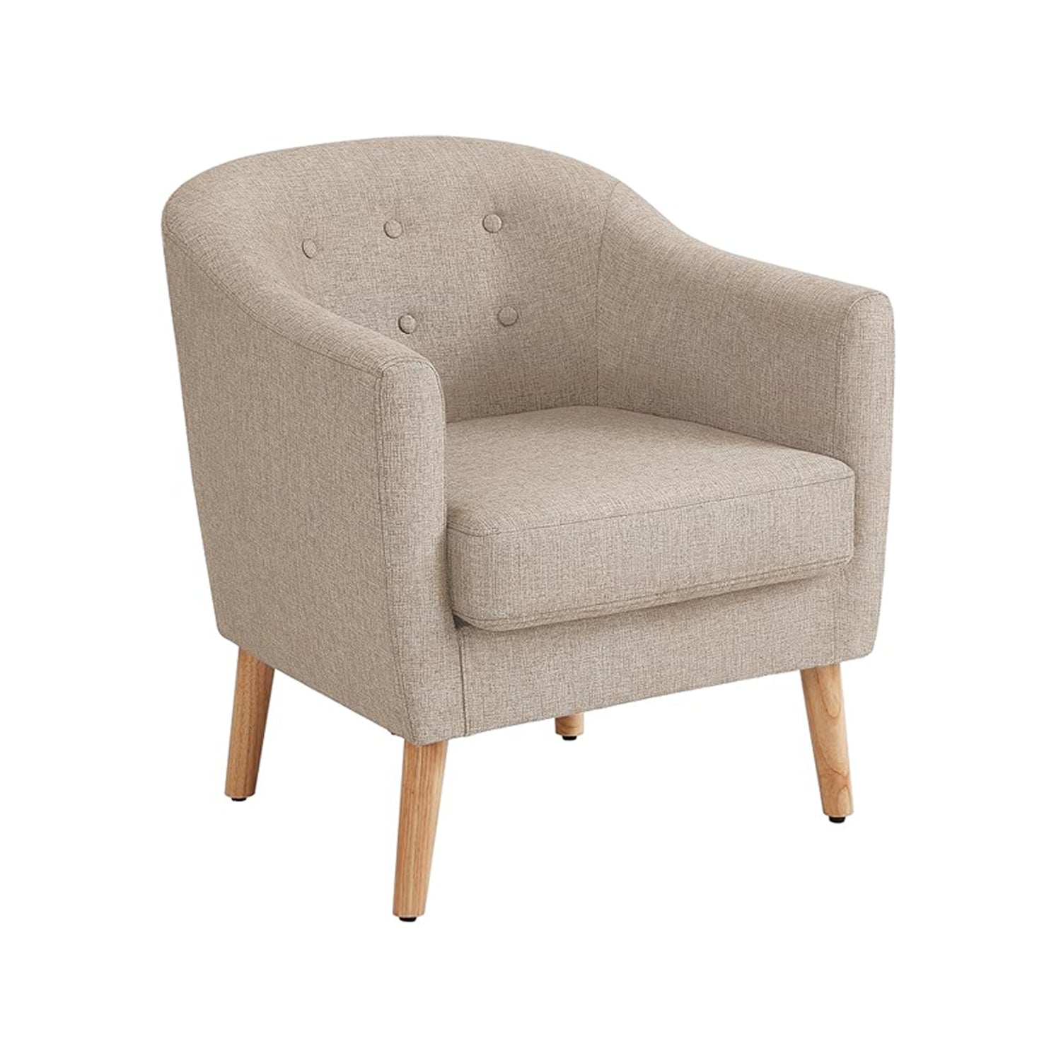 Loungesessel aus Stoff mit gepolstertem Sitzkissen