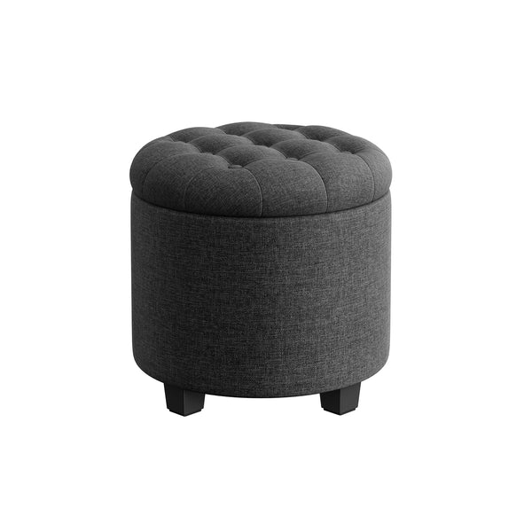 Fußhocker mit Stauraum dunkelgrau