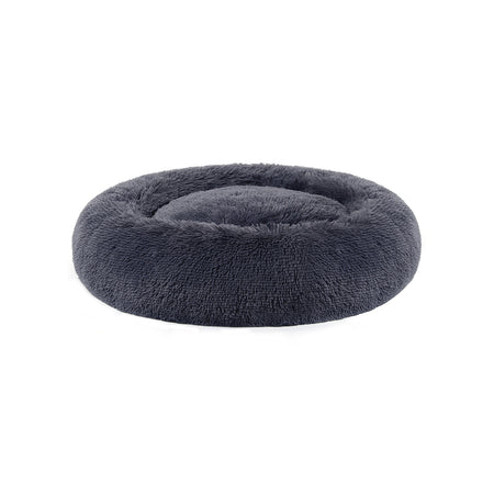 Bild von Hundekörbchen Flauschig Donut Plüsch dunkelgrau